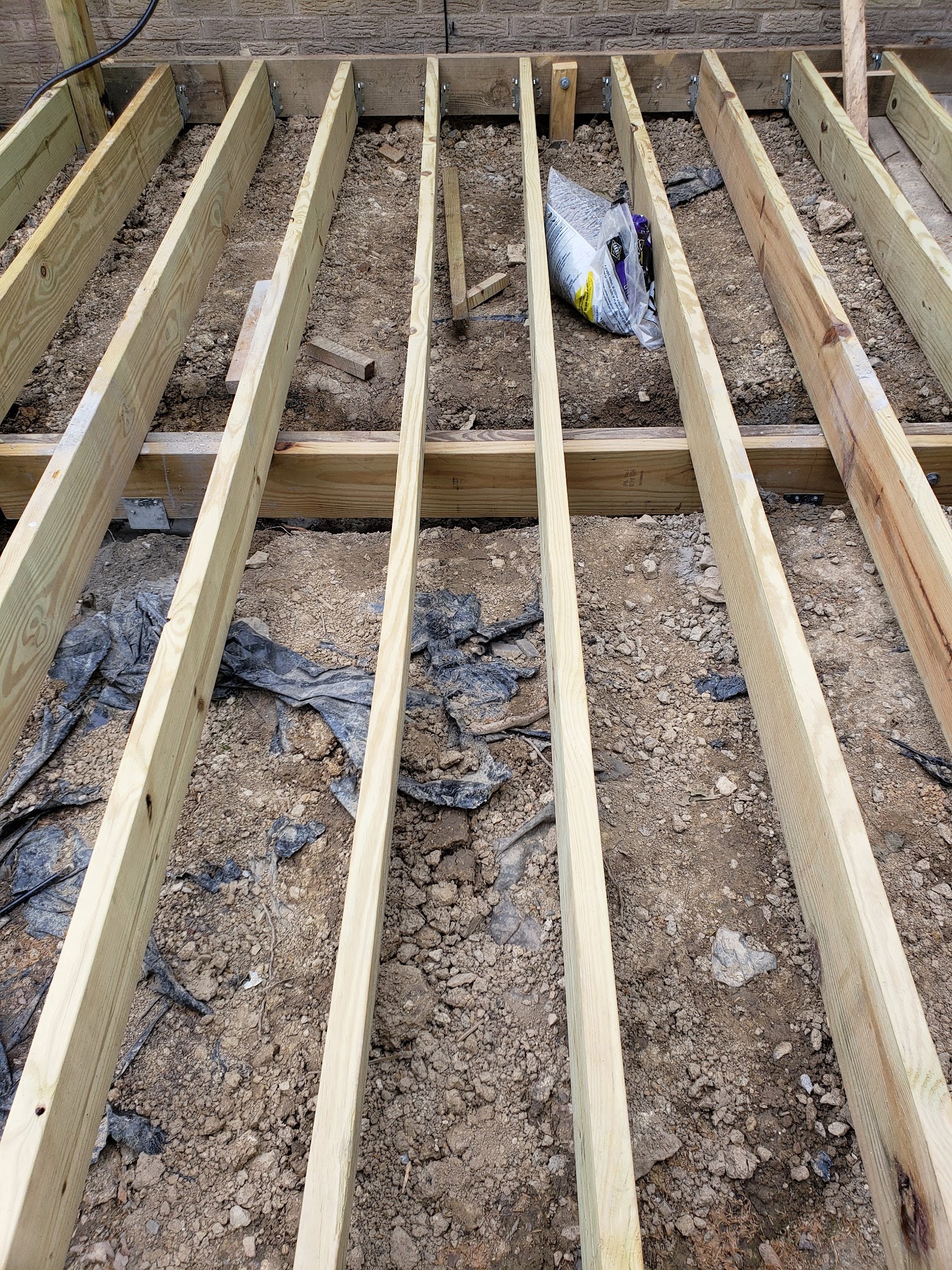 Top-down joist view